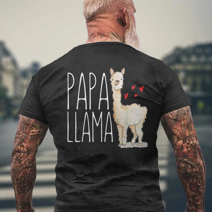 Papa Lama Lustig Passende Familie Stamm Papa Opa T-Shirt mit Rückendruck Geschenke für alte Männer