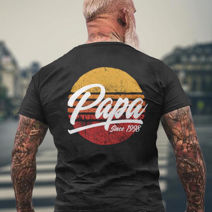 Papa Seit 1998 23 Geburtstag 23 Jahre Als Papa Retro T-Shirt mit Rückendruck Geschenke für alte Männer