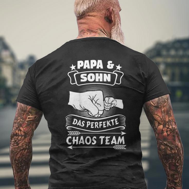 Papa Sohn Das Perfekte Chaos Team Father Partner Look S T-Shirt mit Rückendruck Geschenke für alte Männer