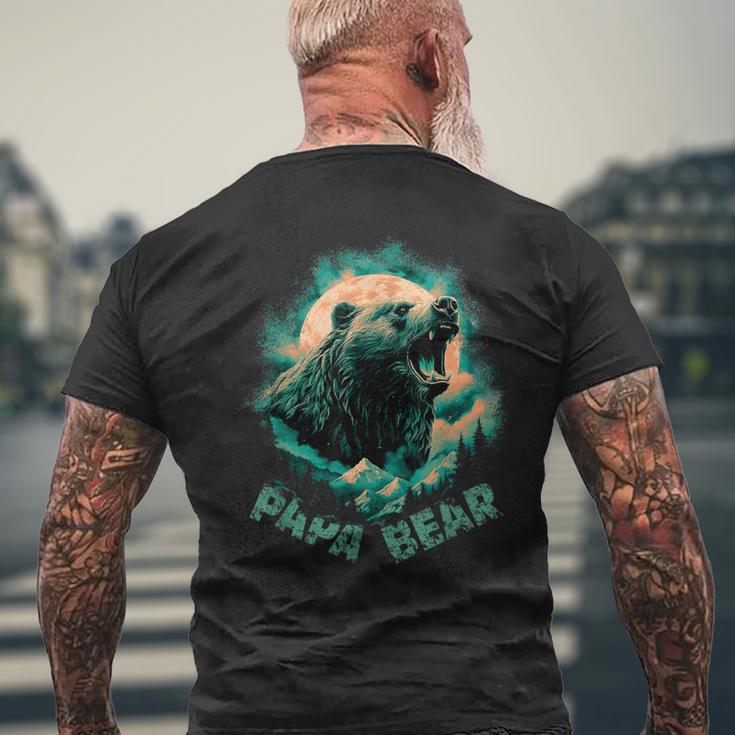 Papaati Bär Beschützer Ehemannater Familieatertag T-Shirt mit Rückendruck Geschenke für alte Männer