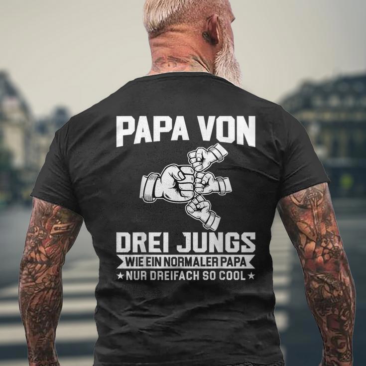 With Papaon Drei Jungs Wie Papa German T-Shirt mit Rückendruck Geschenke für alte Männer