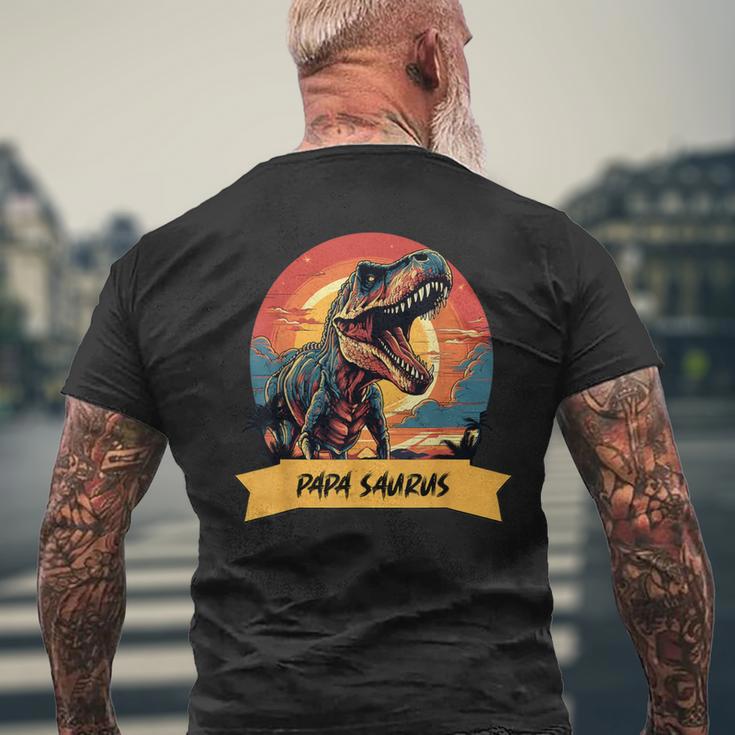 PapasaurusRex Dinosaurier Papa Saurus Grandpapa T-Shirt mit Rückendruck Geschenke für alte Männer