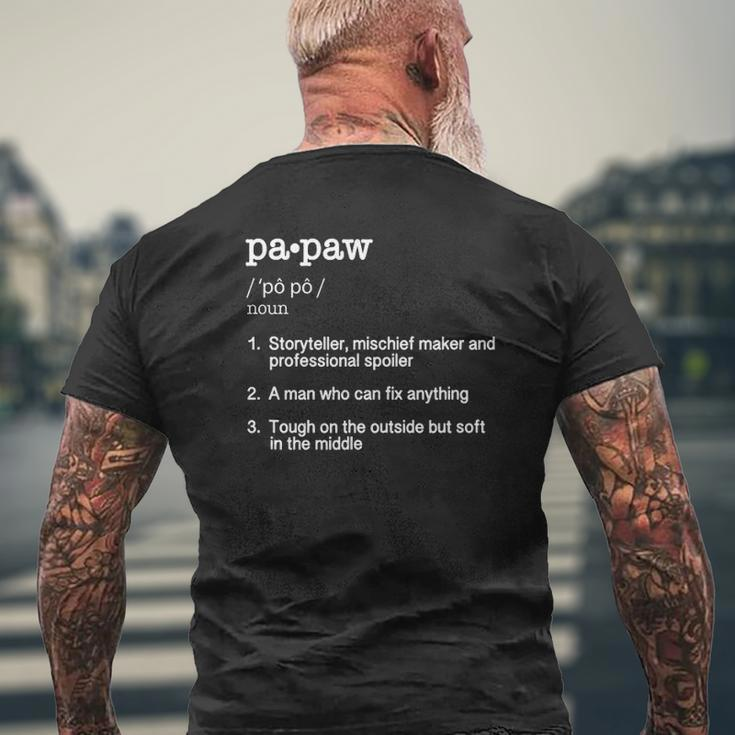 Papaw Definition Father's Day Tee Mens Back Print T-shirt Gifts for Old Men