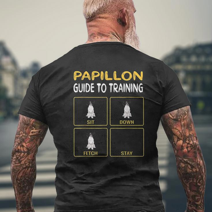 Papillon Guide To Training Fathers Day Christmas For Dad Good For Dad Mens Back Print T-shirt Gifts for Old Men
