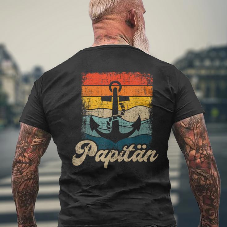 Papitän Retro Für Papa Zumatertag Geburtstag Weihnachten T-Shirt mit Rückendruck Geschenke für alte Männer