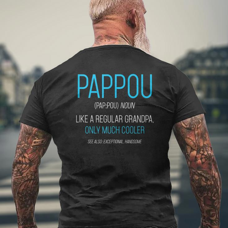 Pappou Like A Regular Grandpa Definition Cooler Tank Top Mens Back Print T-shirt Gifts for Old Men
