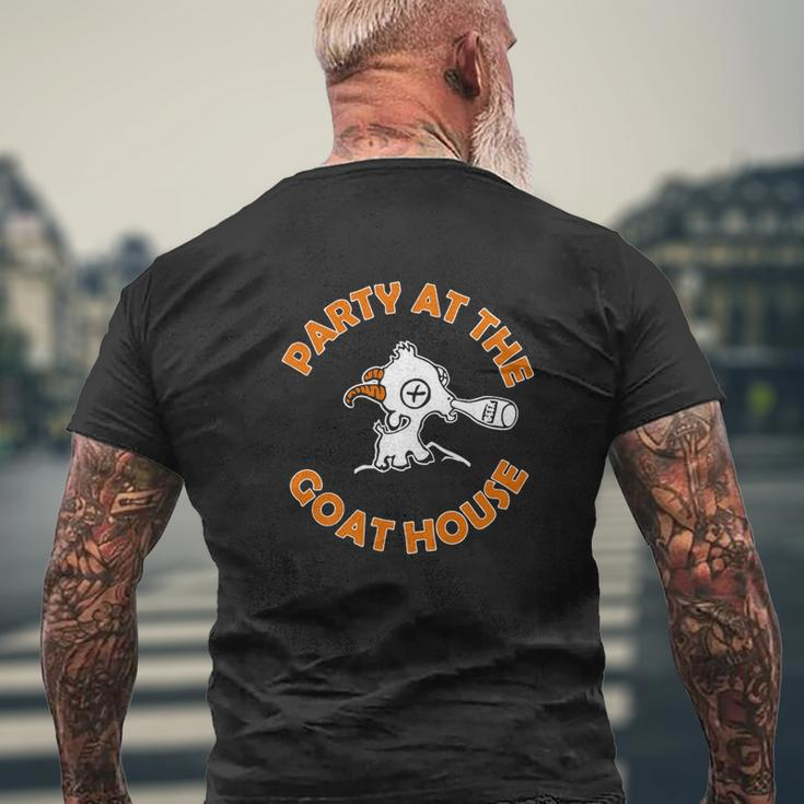 Party At The Goat House Mens Back Print T-shirt Gifts for Old Men
