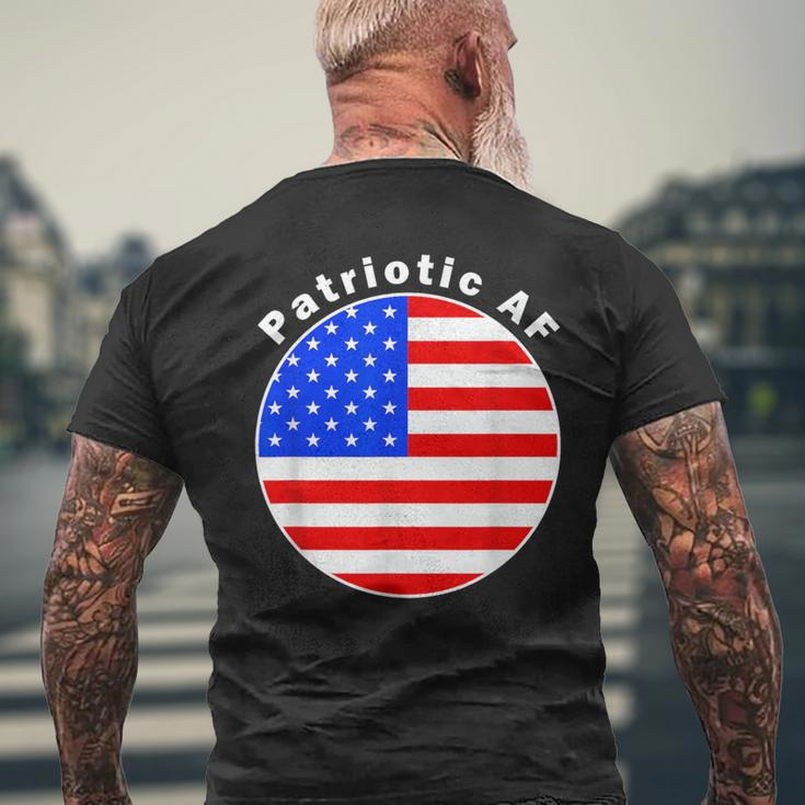 Patriotic Af American Flag Circle Men's T-shirt Back Print Gifts for Old Men