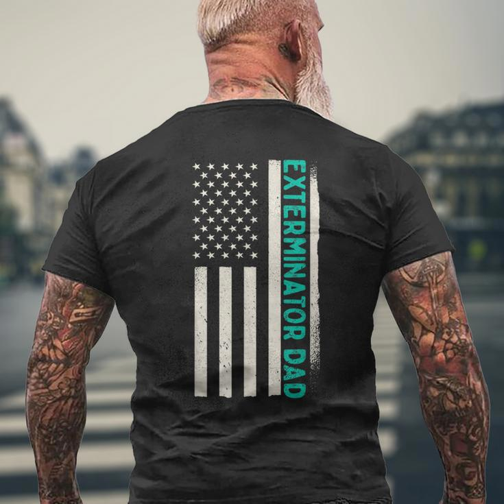 Patriotic Extermination Exterminator Dad American Flag Men's T-shirt Back Print Gifts for Old Men