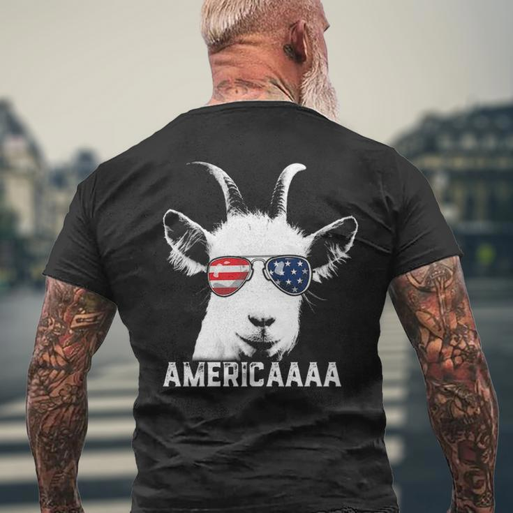 Patriotic Goat 4Th Of July Boys Goat Americaaa Men's T-shirt Back Print Gifts for Old Men