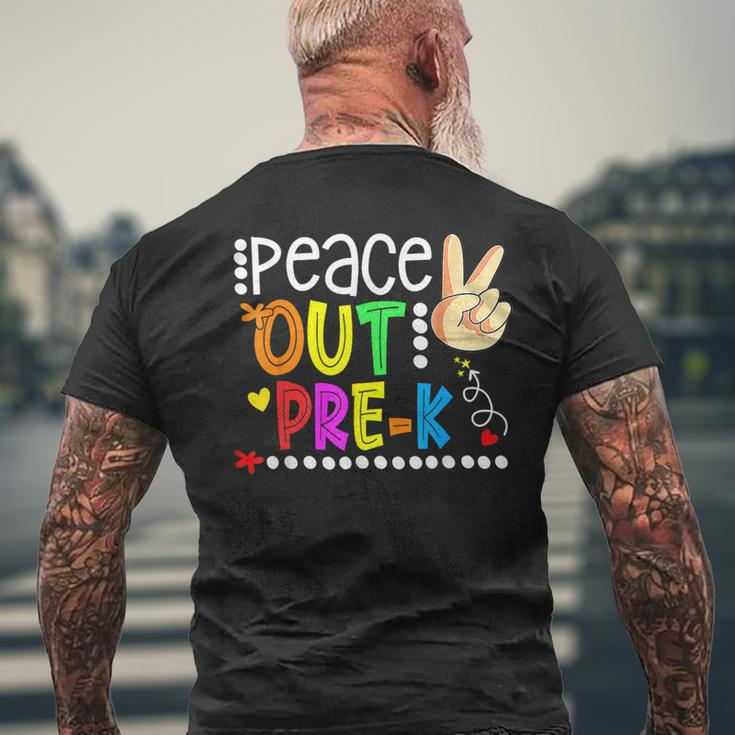 Peace Out Pre K Happy Last Day Of Pre K Graduation Men's T-shirt Back Print Gifts for Old Men