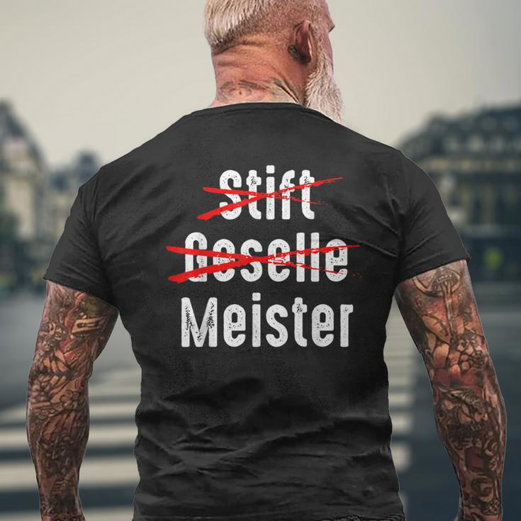 Pen Geselle Meister Outfit Craftsman Masonry Roofer S T-Shirt mit Rückendruck Geschenke für alte Männer