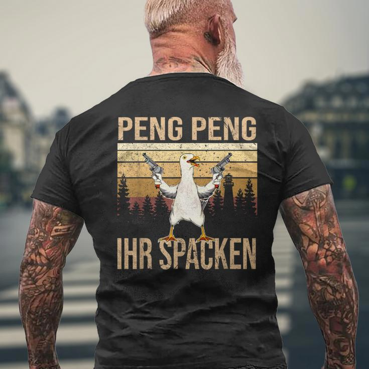 Peng Peng Ihr Spacken Kurzärmliges Herren-T-Kurzärmliges Herren-T-Shirt, Vintage Gänse-Design Lustig Geschenke für alte Männer