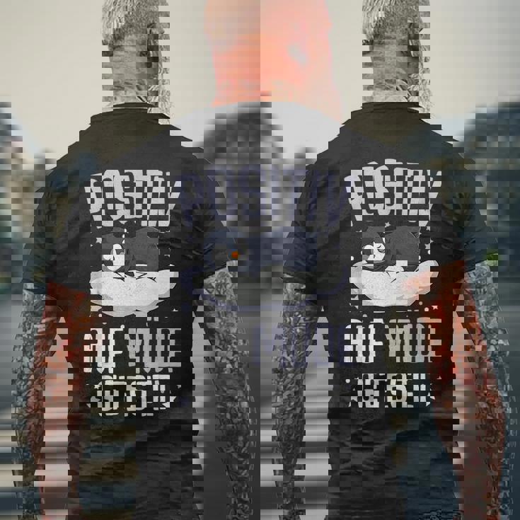 Penguin Positiv Auf Müde Getestet Penguin Black T-Shirt mit Rückendruck Geschenke für alte Männer