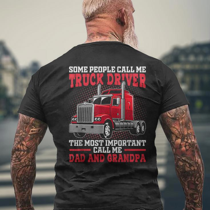 People Call Me Truck Driver Trucker Dad Grandpa Father's Day Men's T-shirt Back Print Gifts for Old Men