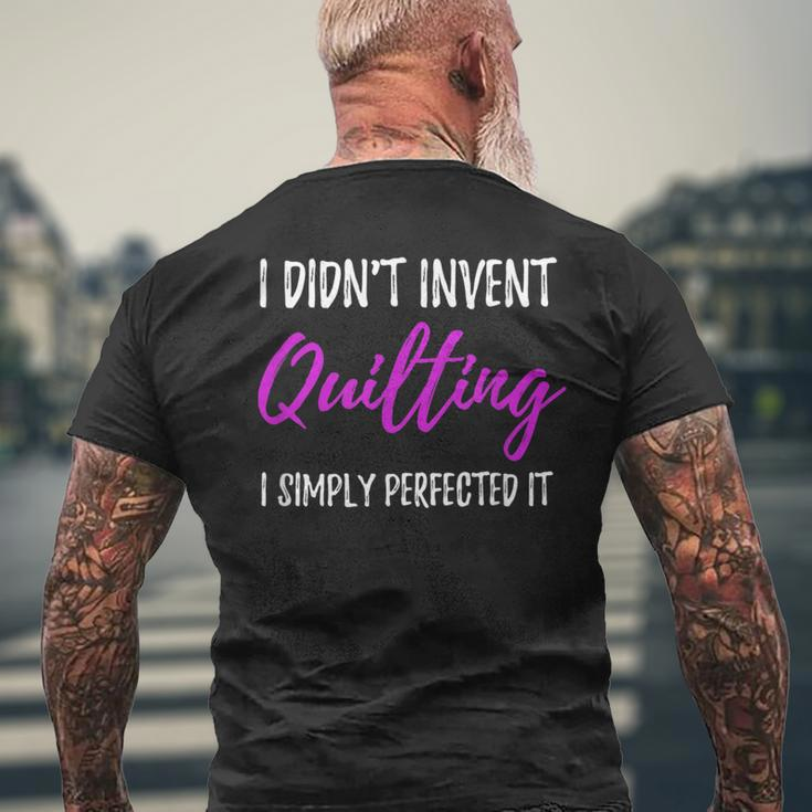 Perfected Quilting Idea Men's T-shirt Back Print Gifts for Old Men