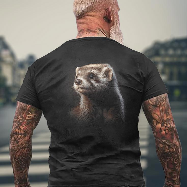 Pet Ferret Ferret Thief Men's T-shirt Back Print Gifts for Old Men