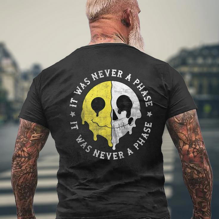 It Was Never A Phase Skeleton Vintage Concert Elder Emo Men's T-shirt Back Print Gifts for Old Men