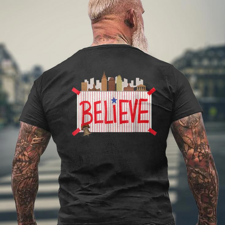 Philly Believe Ring The Bell Philadelphia Baseball Player Men's T-shirt Back Print Gifts for Old Men