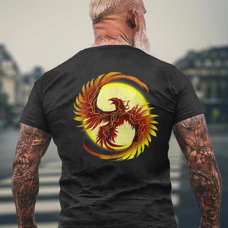 Phoenix Legendary Fire Bird Mythical Animal Phoenix Men's T-shirt Back Print Gifts for Old Men