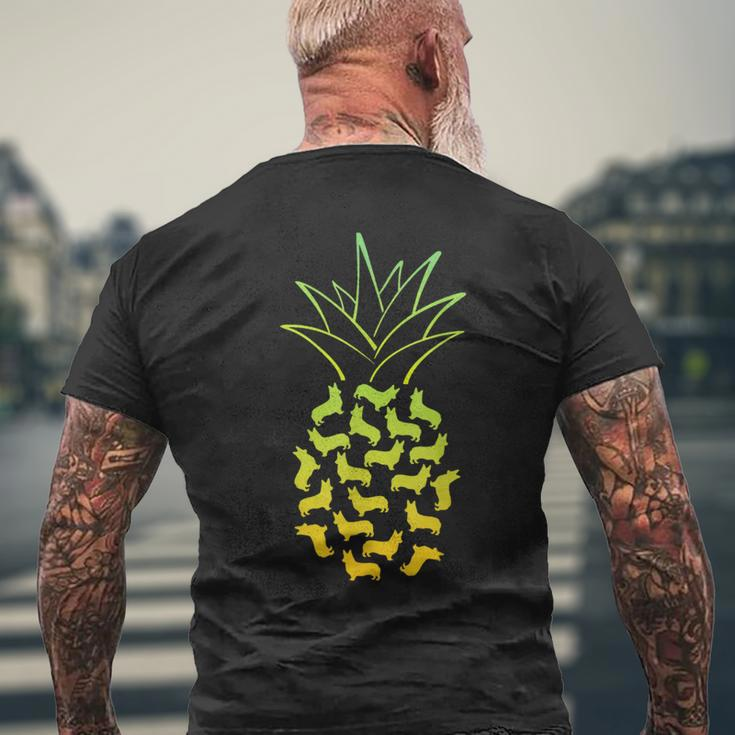 Pineapple Corgi Summer Men's T-shirt Back Print Gifts for Old Men