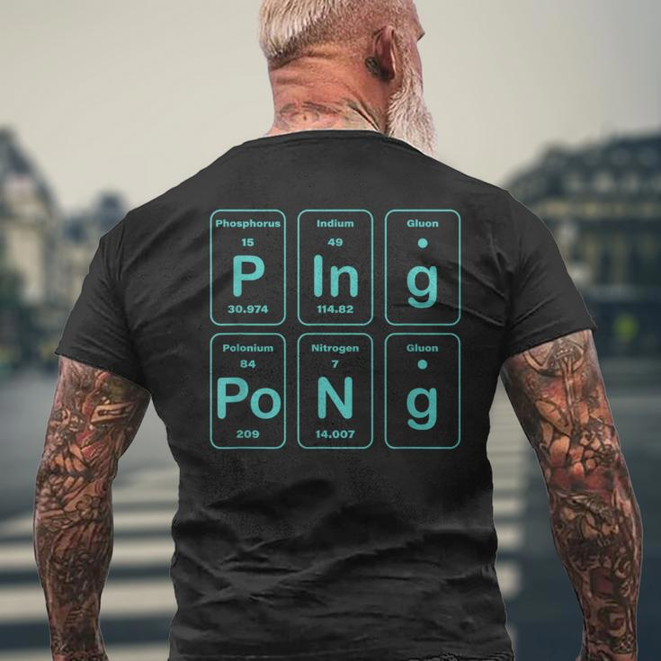 Ping Pong Periodic Table Men's T-shirt Back Print Gifts for Old Men
