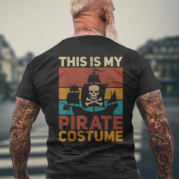 Pirate Ship Pirate Outfit Pirate Costume Retro Pirate Men's T-shirt Back Print Gifts for Old Men