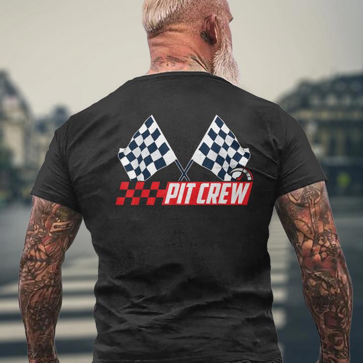 Pit Crew Race Car Hosting Parties Racing Party Men's T-shirt Back Print Gifts for Old Men