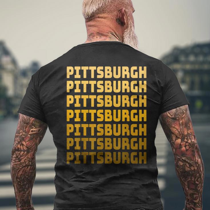 Pittsburgh Retro Sl City Pride Men's T-shirt Back Print Gifts for Old Men