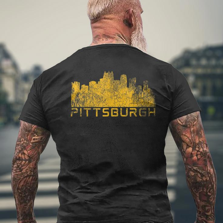 Pittsburgh Sl City Skyline Pennsylvania Pride Vintage Men's T-shirt Back Print Gifts for Old Men