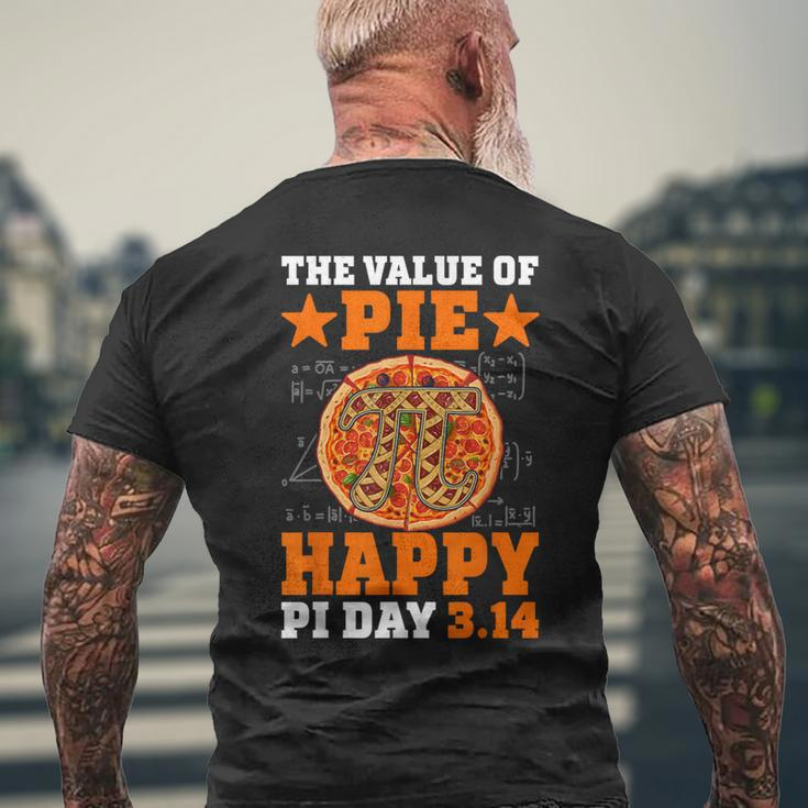 Pizza Math 314 Pi Symbol The Value Of Pie Happy Pi Day Men's T-shirt Back Print Gifts for Old Men