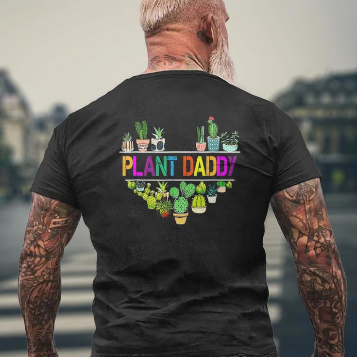Plant Daddy Succulent Cactus Gardeners Plant Father's Day Mens Back Print T-shirt Gifts for Old Men