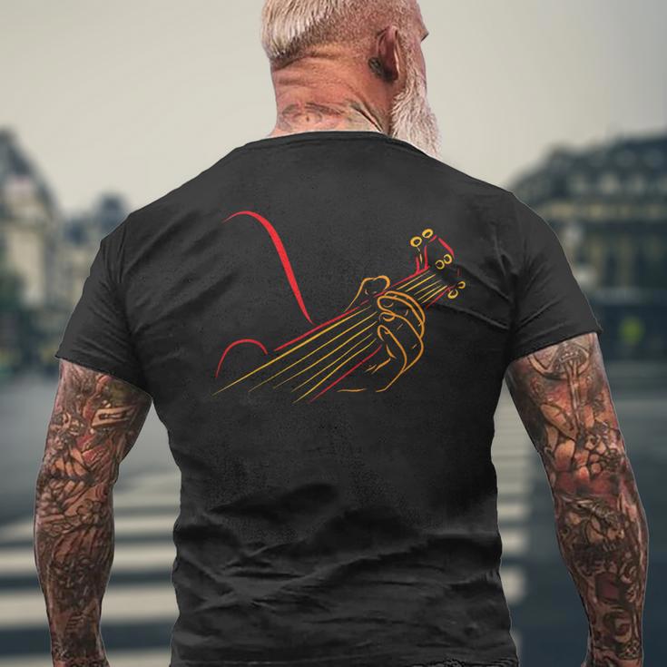 Playing Guitar Guitarist Music Life Men's T-shirt Back Print Gifts for Old Men