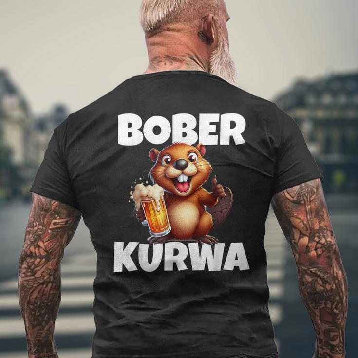 Polen Bober Kurwa Meme Bóbr Kurwa Polnisch Bier Bober T-Shirt mit Rückendruck Geschenke für alte Männer