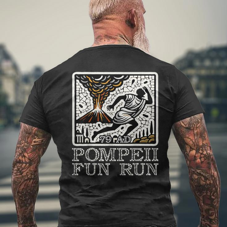 Pompeii Fun Run History Geography Volcanologist Volcanology Men's T-shirt Back Print Gifts for Old Men