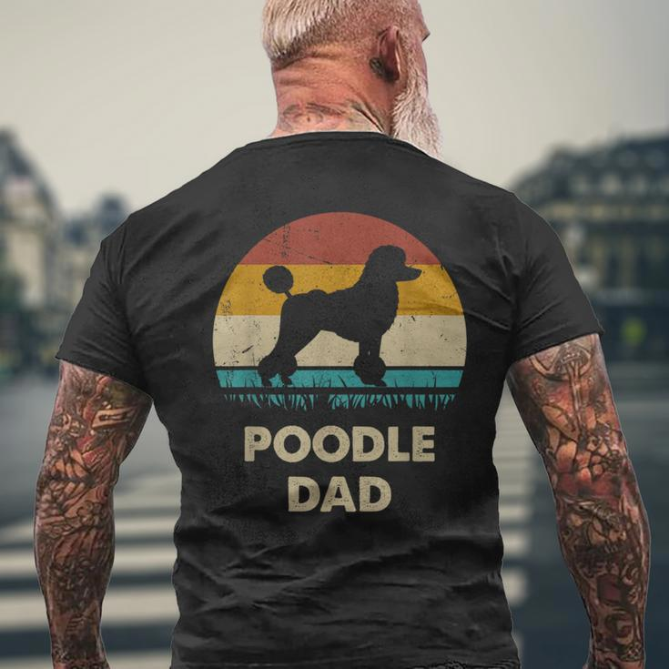 Poodle Dad For Poodle Dog Lovers Vintage Dad Men's T-shirt Back Print Gifts for Old Men