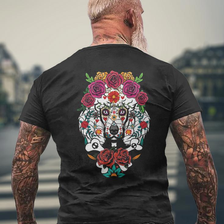 Poodle Dia De Los Muertos Day Of The Dead Dog Sugar Skull Men's T-shirt Back Print Gifts for Old Men