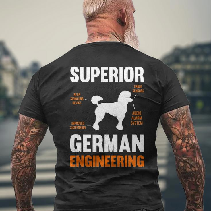 Poodle Dog Superior German Engineering Men's T-shirt Back Print Gifts for Old Men