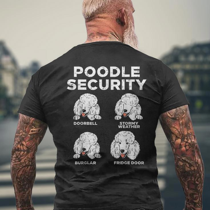 Poodle Security Animal Pet Guard Dog Lover Owner Men's T-shirt Back Print Gifts for Old Men