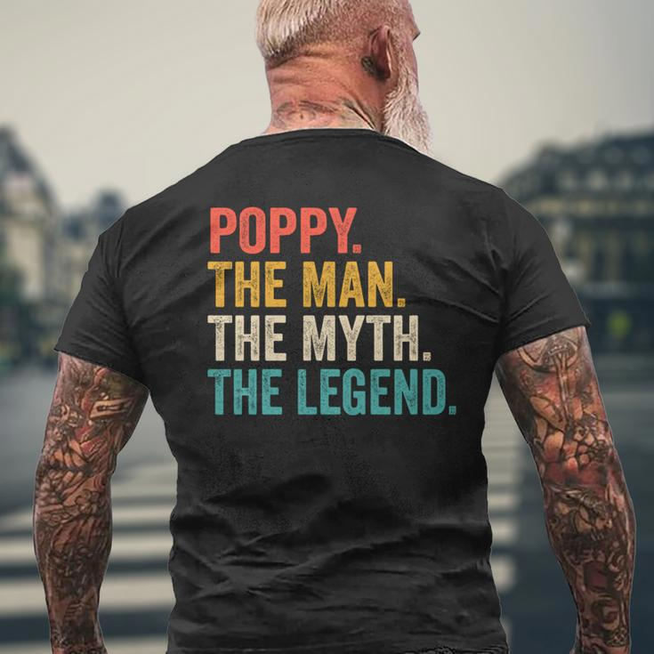Poppy Der Mann Der Mythos Die Legende -Intage-Vatertag T-Shirt mit Rückendruck Geschenke für alte Männer
