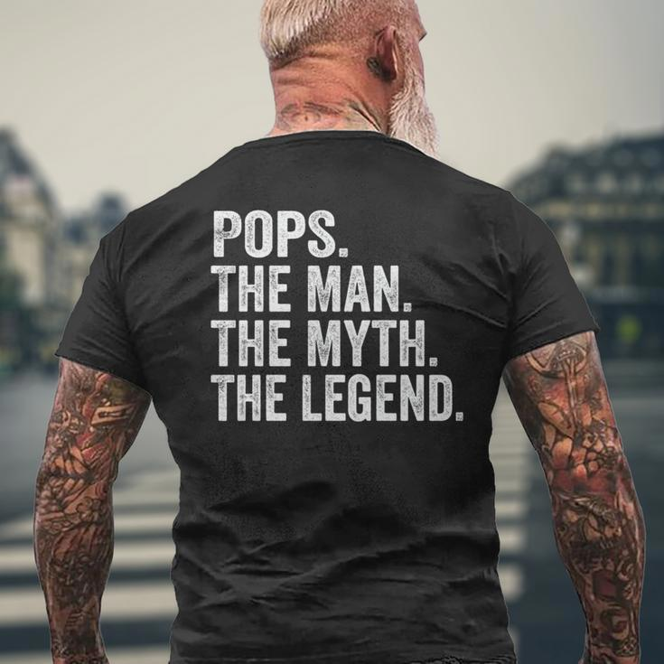 Pops The Man Der Mythos Die Legende -Atertag T-Shirt mit Rückendruck Geschenke für alte Männer