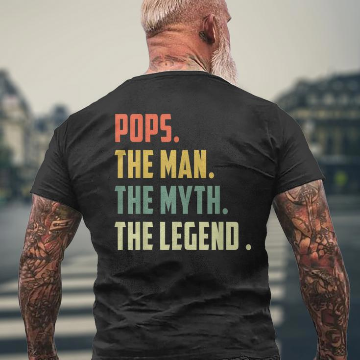 Pops The Man The Myth The Legend Father's Day Men's T-shirt Back Print Gifts for Old Men