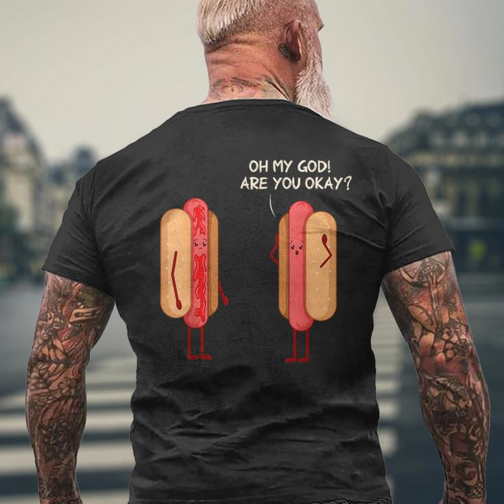 Pork Hot Dog Lover Sausage Hotdog Men's T-shirt Back Print Gifts for Old Men
