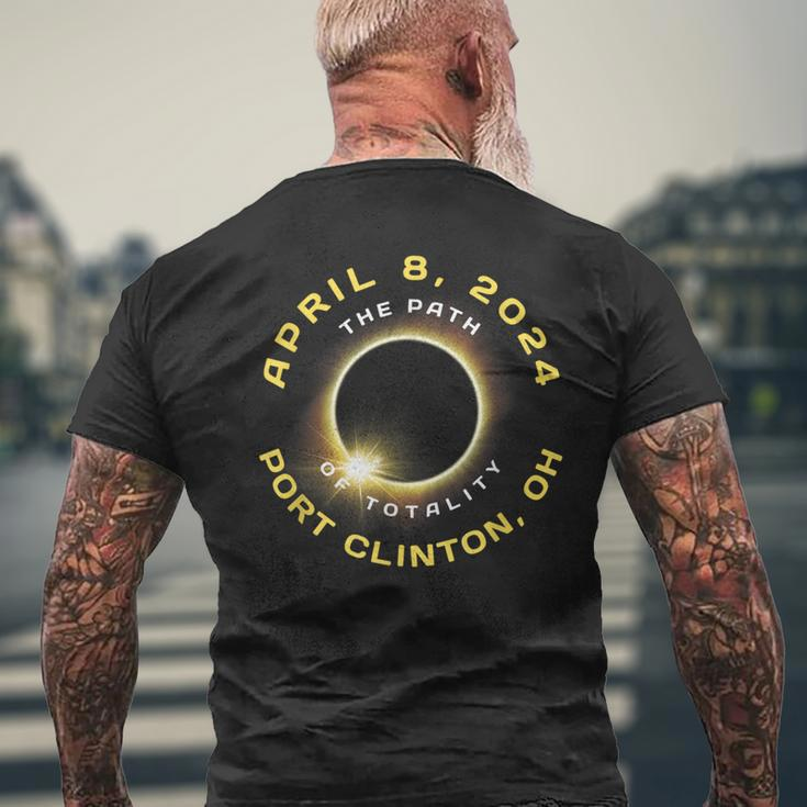 Port Clinton Ohio Solar Eclipse Totality April 8 2024 Men's T-shirt Back Print Gifts for Old Men