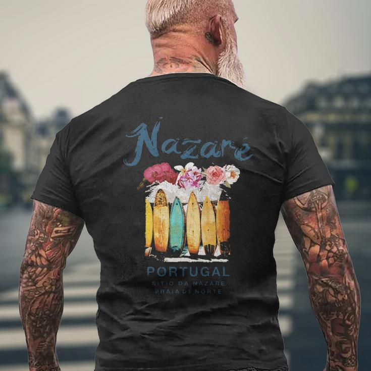 Portugal Nazare Surfing Vintage Retro Men's T-shirt Back Print Gifts for Old Men
