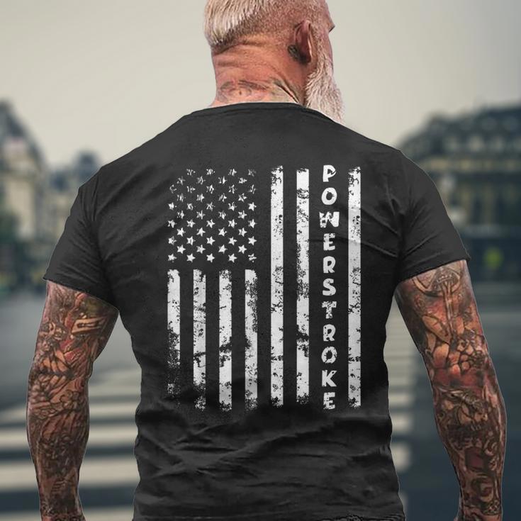 Powerstroke 67 Obs 73 American Flag 60 Car Men's T-shirt Back Print Gifts for Old Men