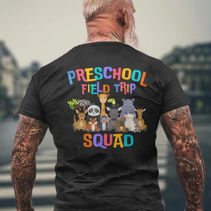 Pre-K Preschool Field Day Trip Squad 2024 Zoo Animal Men's T-shirt Back Print Gifts for Old Men