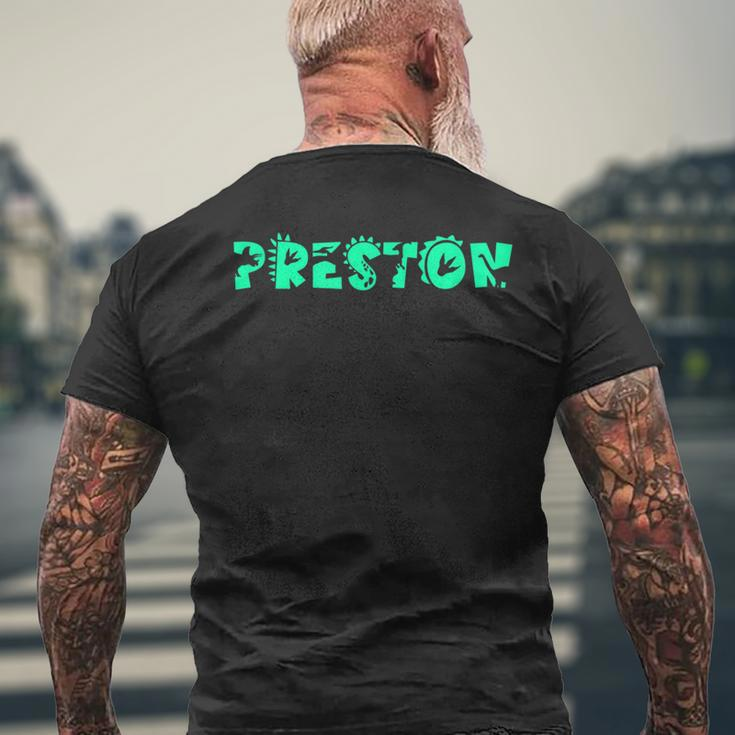 Preston Personalized Boys DinosaurRex Cute Custom Men's T-shirt Back Print Gifts for Old Men