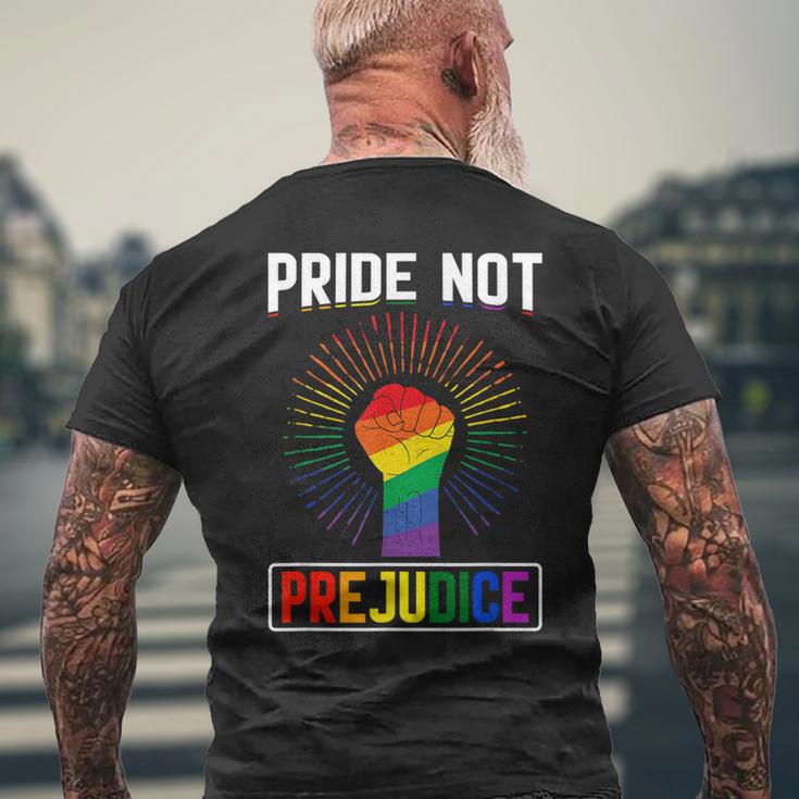 Pride Not Prejudice I Lgbt Men's T-shirt Back Print Gifts for Old Men