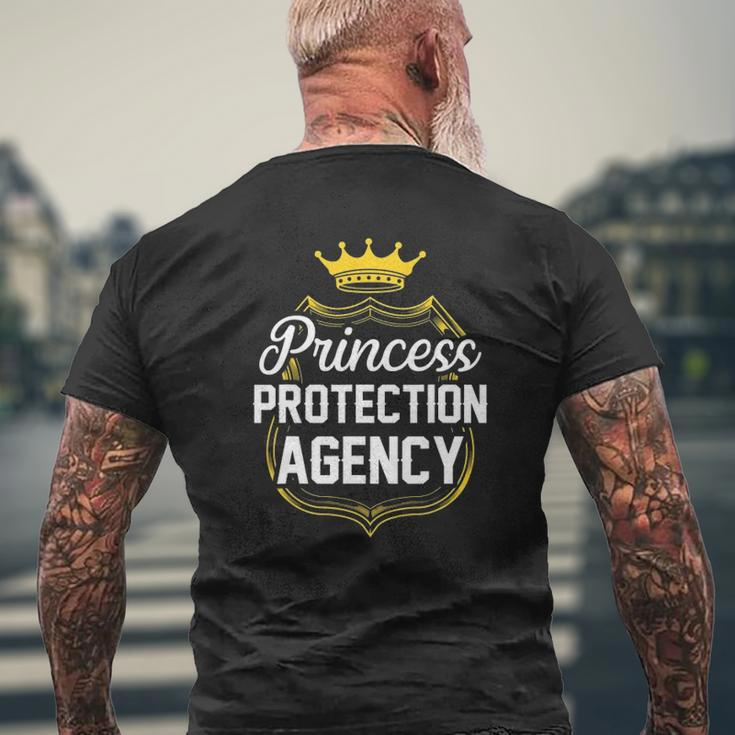 Princess Protection Agency Tiara Badge Mens Father's Day Mens Back Print T-shirt Gifts for Old Men